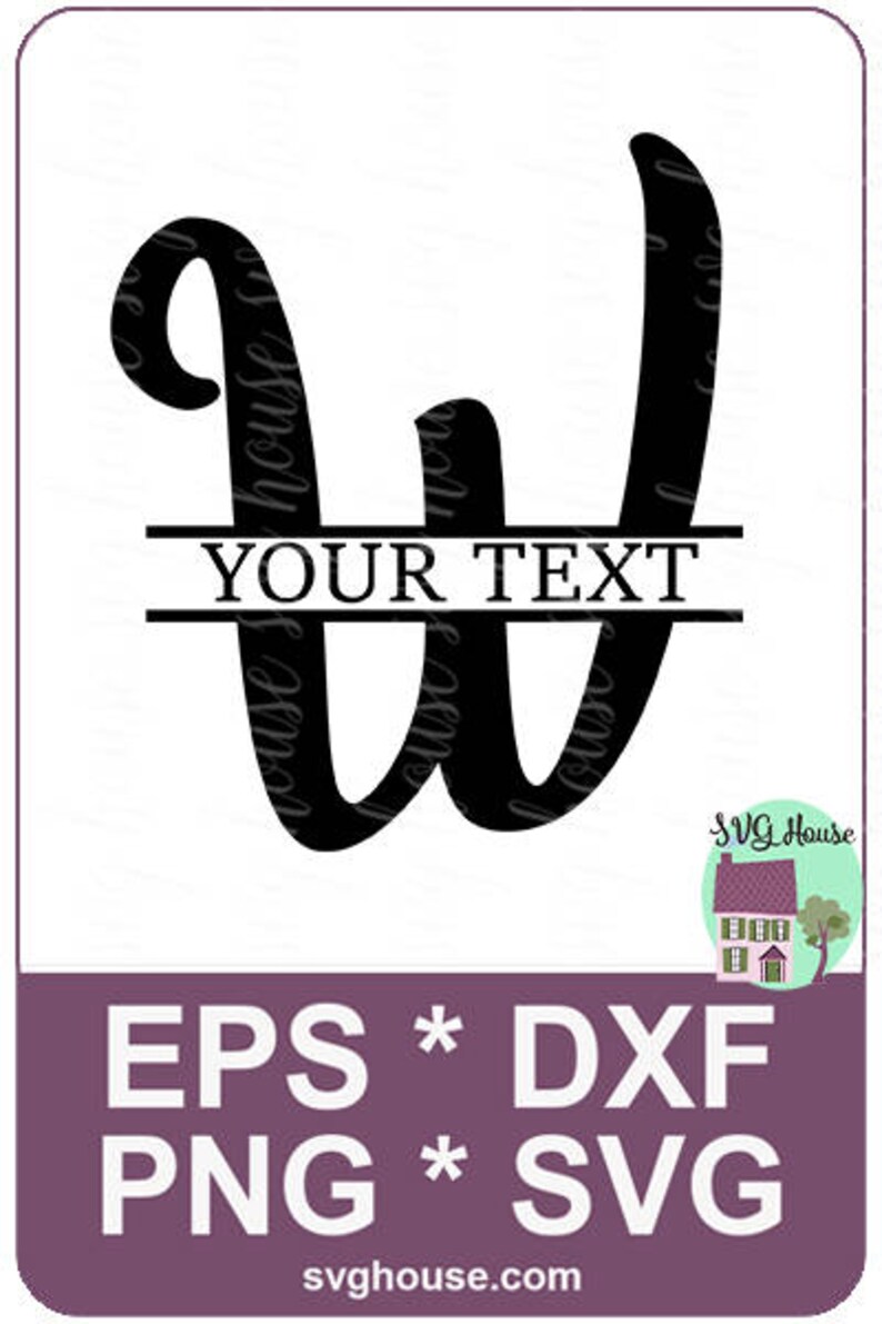 Download SVG Split Letter W. Split Monogram SVG File. Svg Split | Etsy
