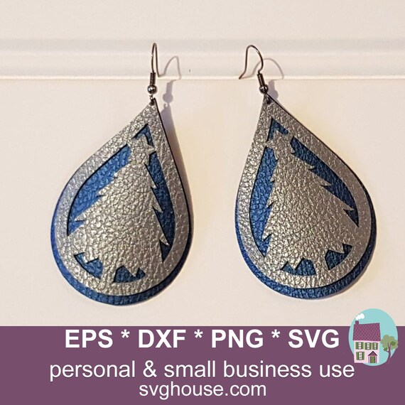 Download Free Christmas Tree Earrings Svg Stacked Earring Cut Files For Etsy SVG DXF Cut File