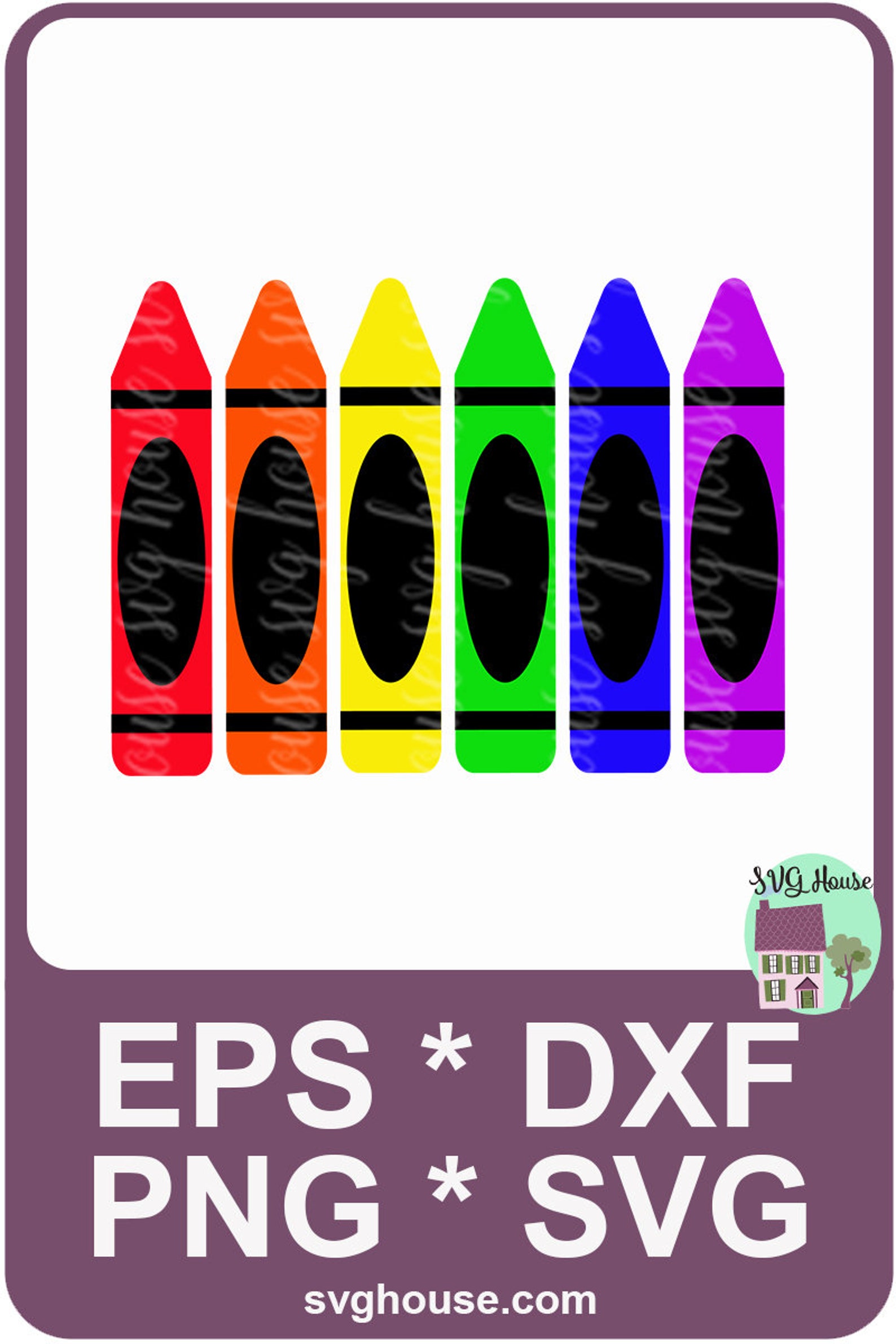 Crayons SVG Cut Files for Cricut and Silhouette Etsy