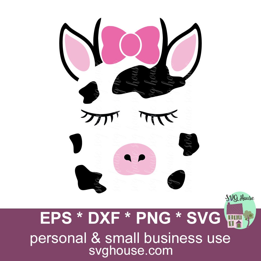 Cow Face Svg Cow Head Svg Cow Face Dxf Cow Face Clipart - Etsy UK