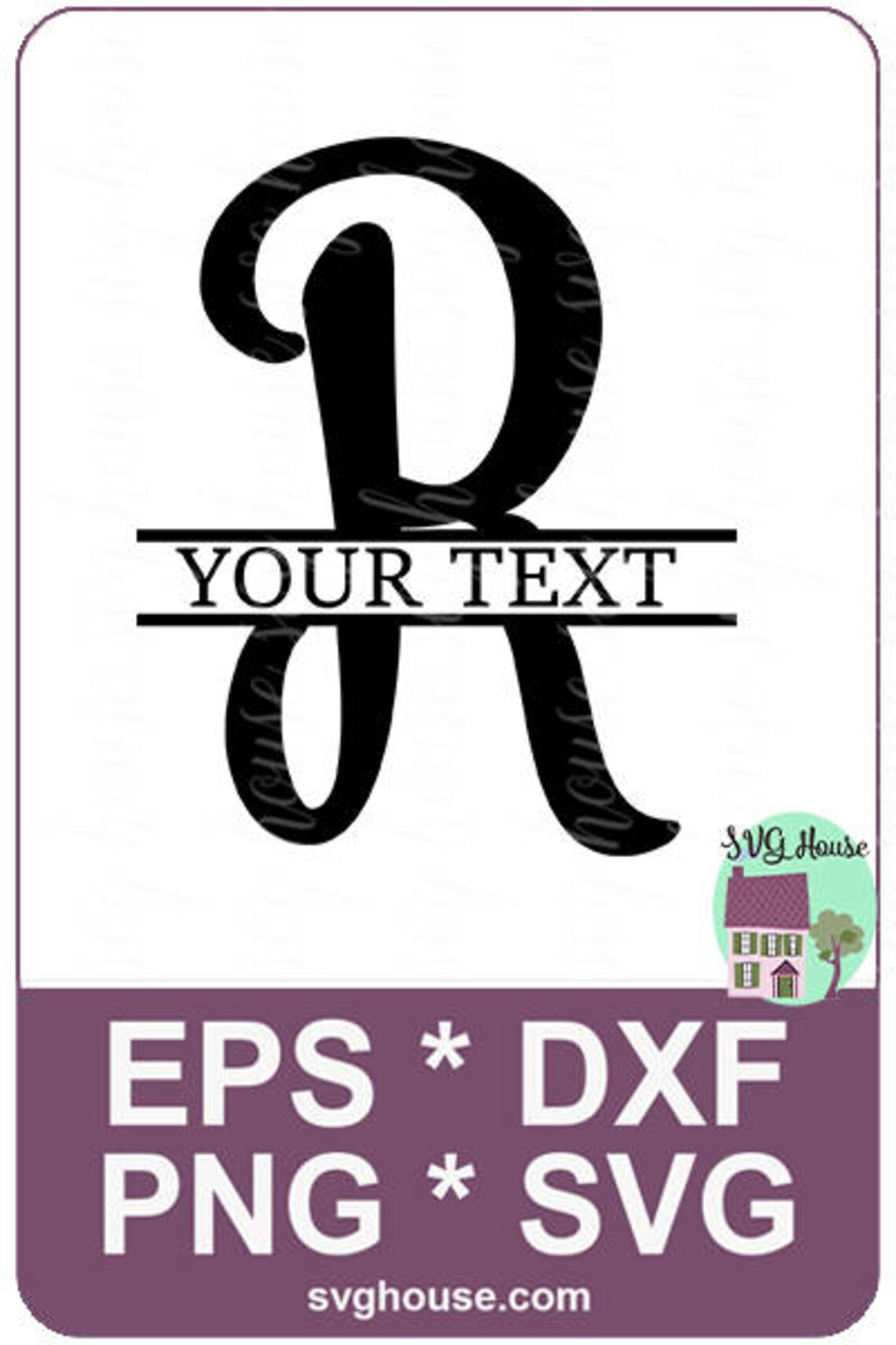 Download SVG Split Letter R. Split Monogram SVG File. Svg Split | Etsy