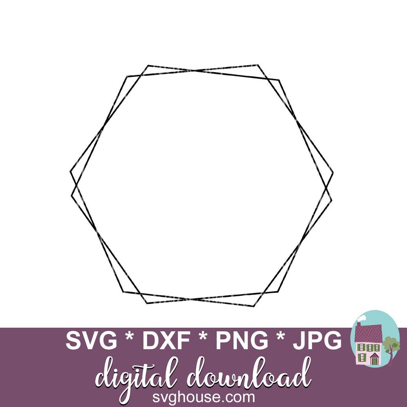 Download Hexagon Frame SVG Monogram Frame Svg SVG Files For Cricut ...