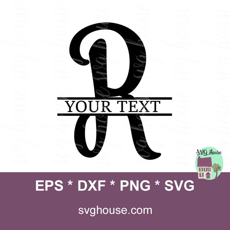 Download SVG Split Letter R. Split Monogram SVG File. Svg Split | Etsy