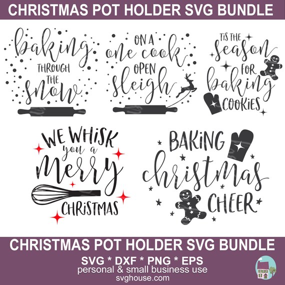 Download Free Christmas Pot Holder Svg Bundle Vector Cut Files For Etsy SVG DXF Cut File