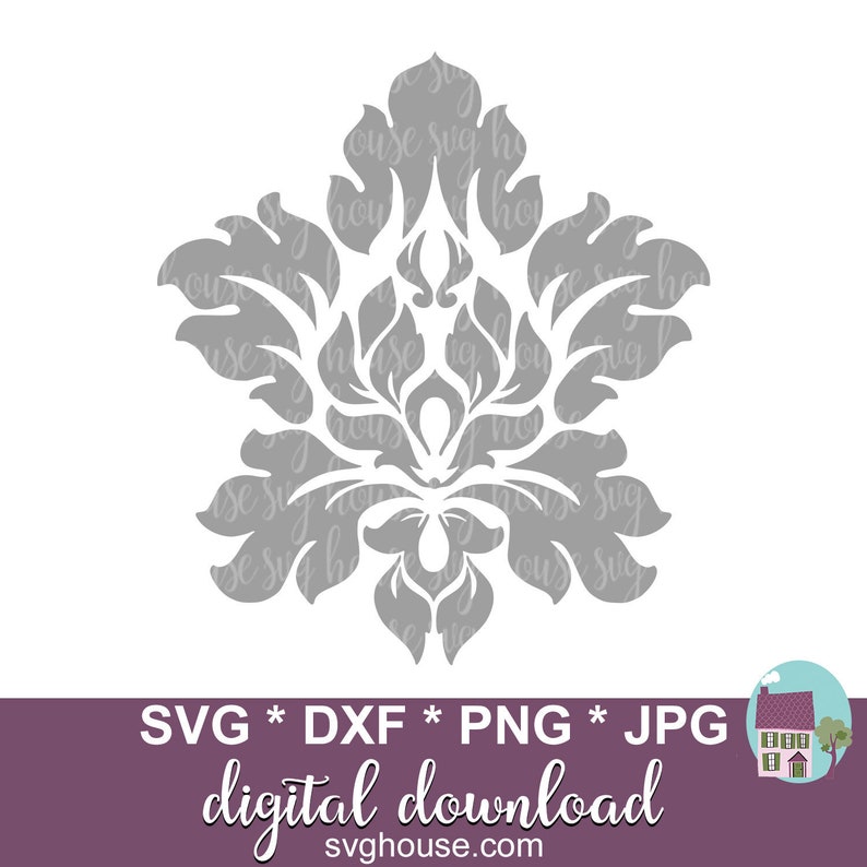 Download Damask SVG Floral Damask SVG SVG Files For Cricut And | Etsy