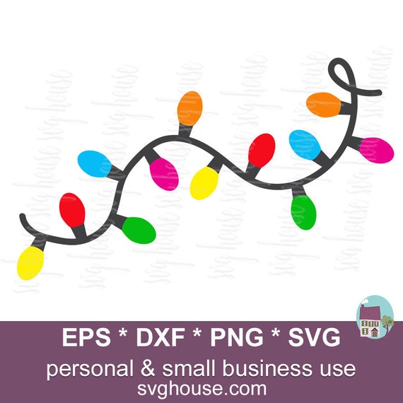 Download String Lights Svg Christmas Vector Clipart Cut Files For ...
