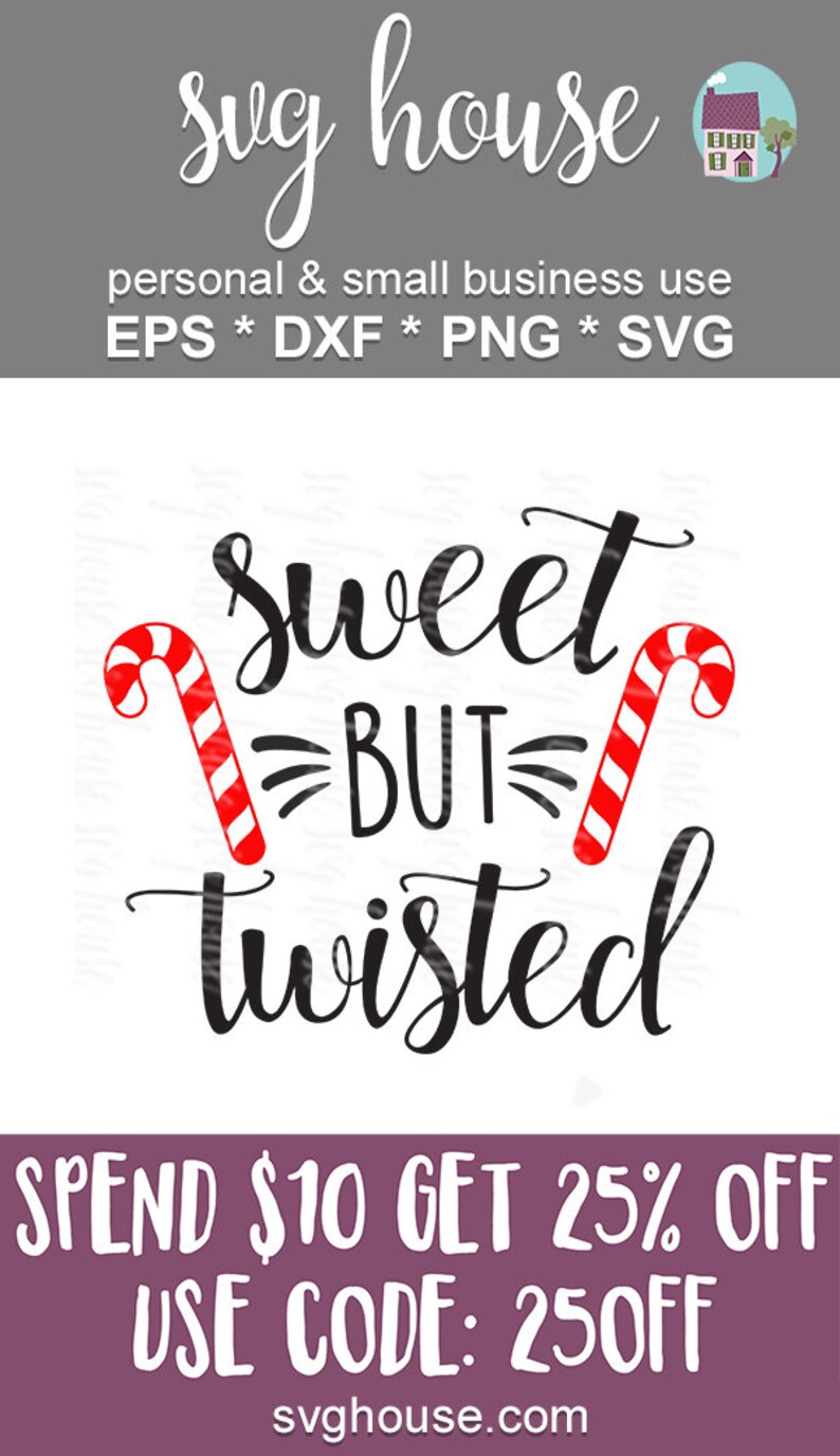 Download Sweet But Twisted SVG Christmas Candy Cane Cut File Vector ...