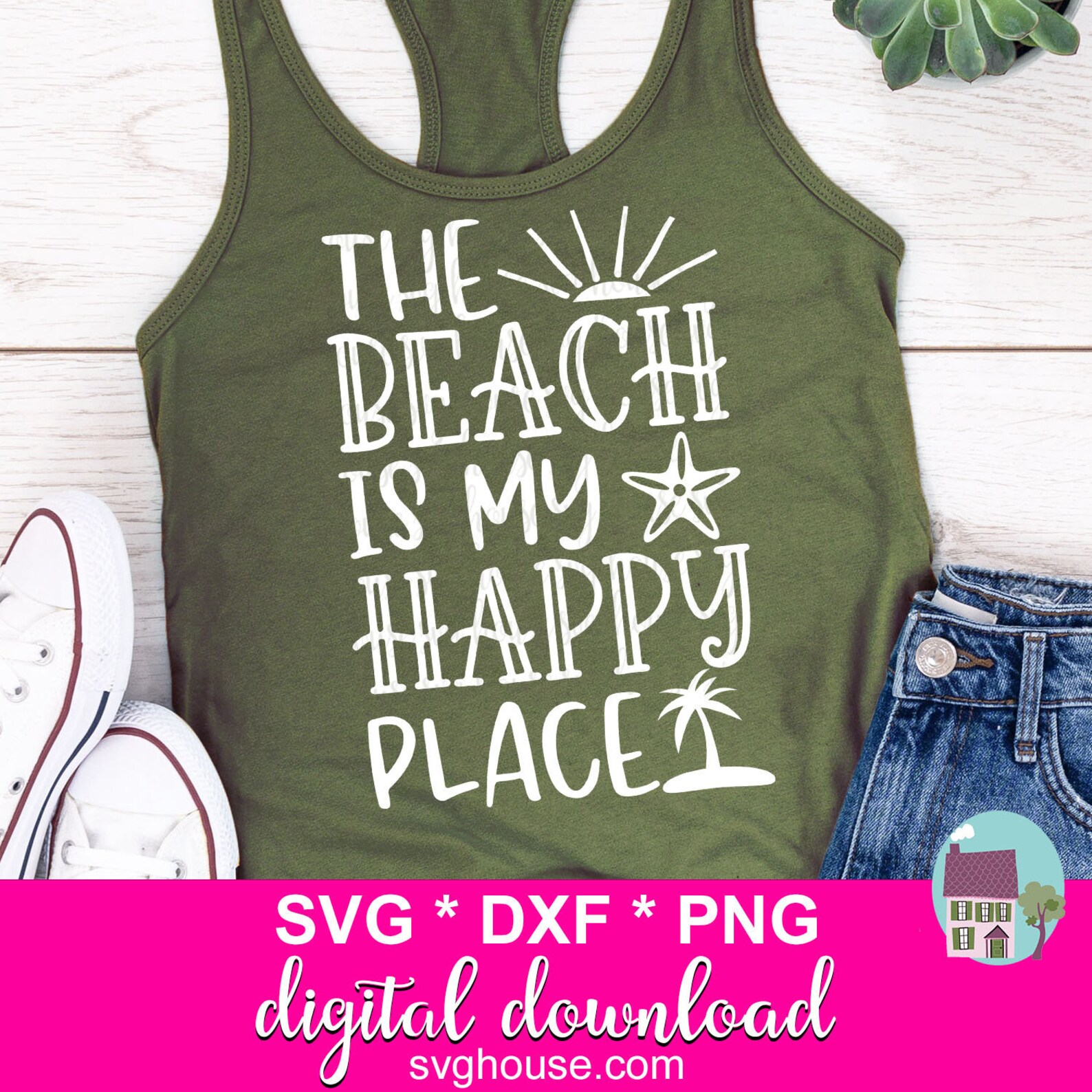 The Beach Is My Happy Place SVG Cut Files For Cricut And Etsy España