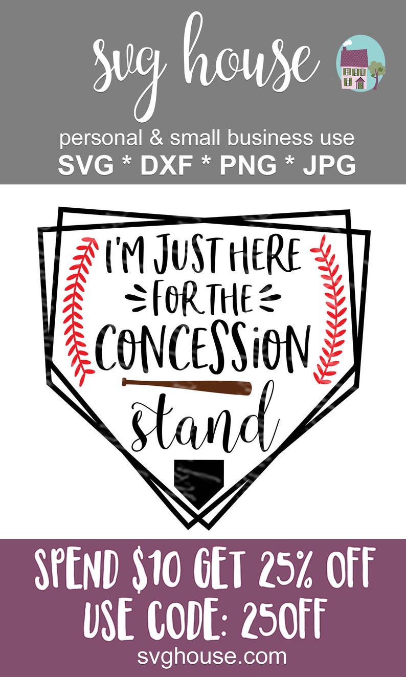 Download I'm Just Here For The Concession Stand SVG Files For | Etsy