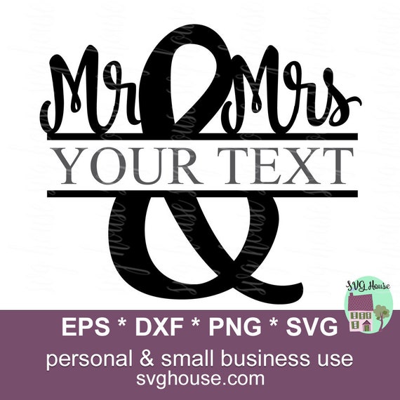 Download Mr And Mrs Split Monogram Frame Svg Mr And Mrs Split Svg Mr Etsy