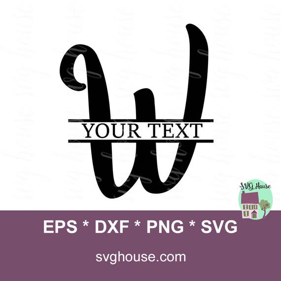 Download SVG Split Letter W. Split Monogram SVG File. Svg Split | Etsy