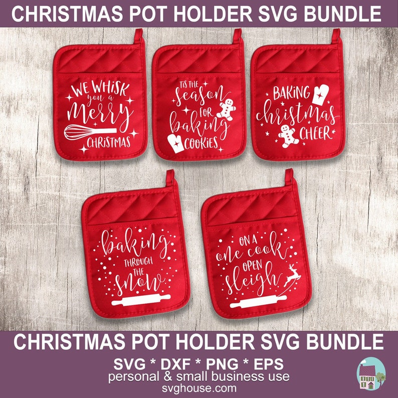 Download Christmas Pot Holder SVG Bundle Vector Cut Files For | Etsy