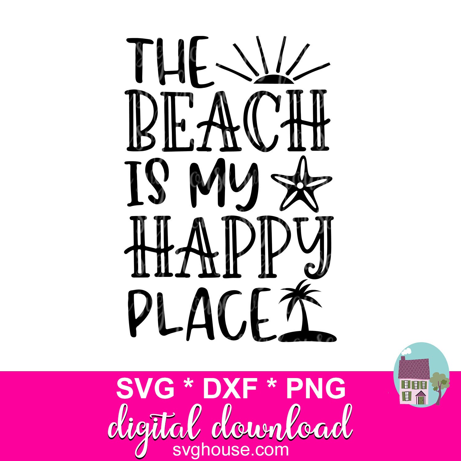 The Beach Is My Happy Place SVG Cut Files For Cricut And Etsy España
