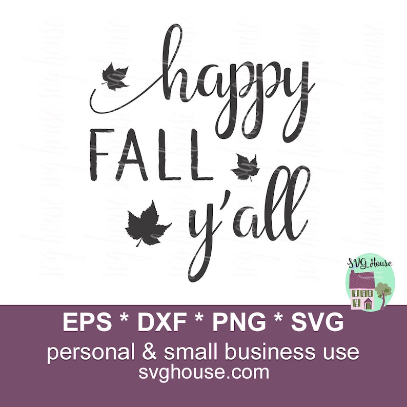 Happy Fall Y All Svg Fall Svg Happy Fall Svg Png Eps Etsy