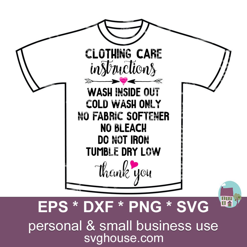 Download Clothing Care Instructions Svg Care Card Vector Cut File Image Etsy