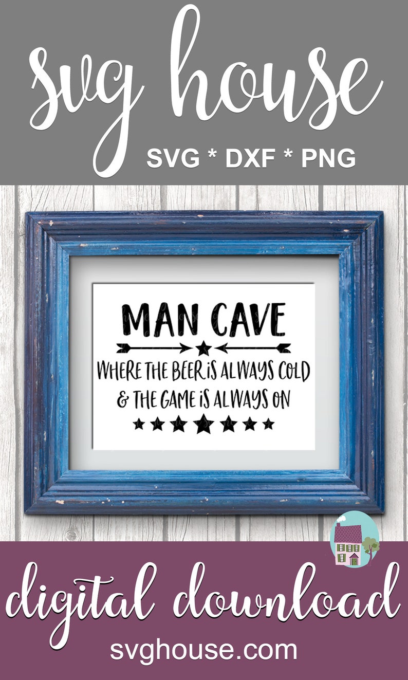 Download Man Cave SVG Funny Dad SVG Cut Files For Cricut And | Etsy