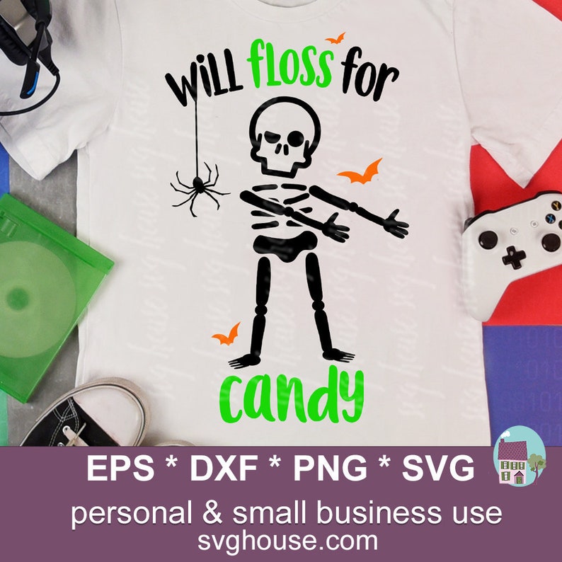 Download Will Floss For Candy Svg Boy Halloween Skeleton Svg Vector ...