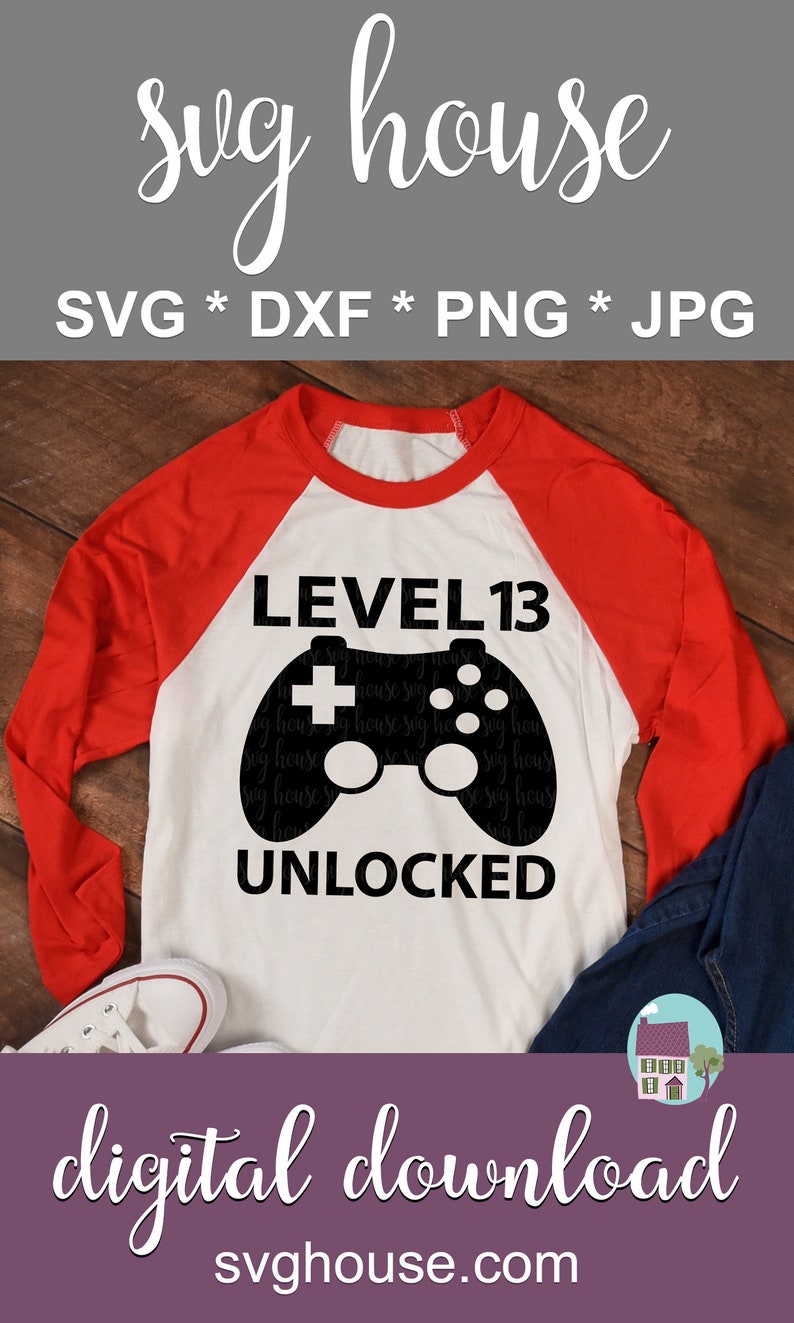 Download 13th Birthday SVG Level 13 Unlocked SVG Gamer Svg Teenager | Etsy
