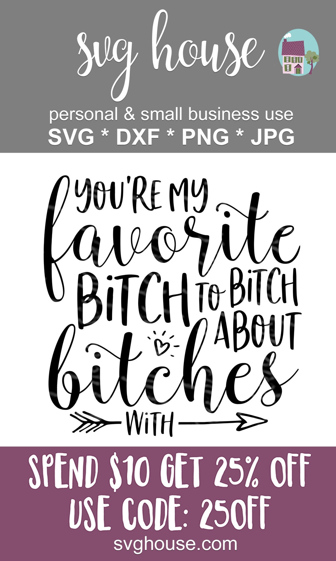 To My Best Bitch Printable Card