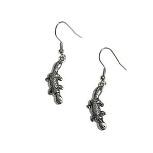 Antique Silver Platypus Earrings: Duckbill Animal Jewelry