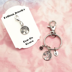 FASHIONCRAFT Silver Tree of Life and Family Keychain - set of 1