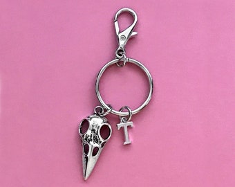 Schlüsselanhänger Metall Totenkopf Vogelschädel Skull Schädel Vogelkopf Bird