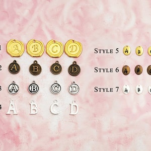 Add an Initial Charm, Silver, Gold or Bronze, Add On Letter, Handstamped Inital