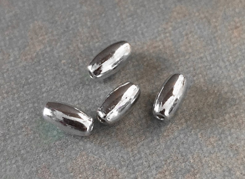 30//50//100Pcs Tibetan Silver Oval Charm Spacer Beads Jewelry Findings