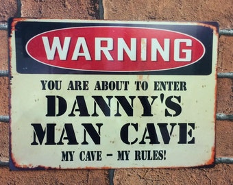 CPMC-0094 SEAN/'S MAN CAVE Rustic Chic Tin Sign Man Cave Decor Gift Ideas