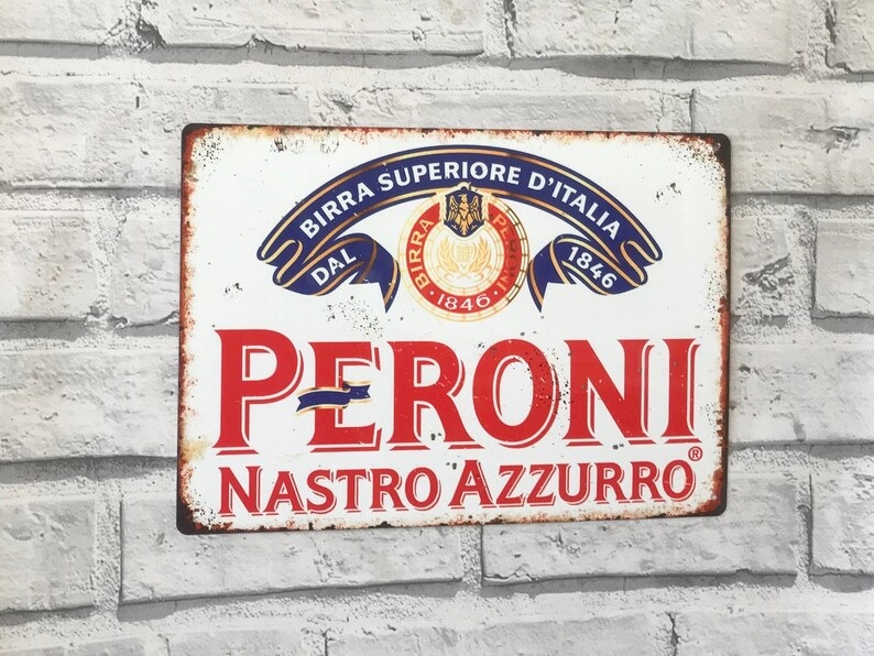 Peroni Lager Bier Metall Werbung Zeichen Bar Pub Mann Höhle | Etsy