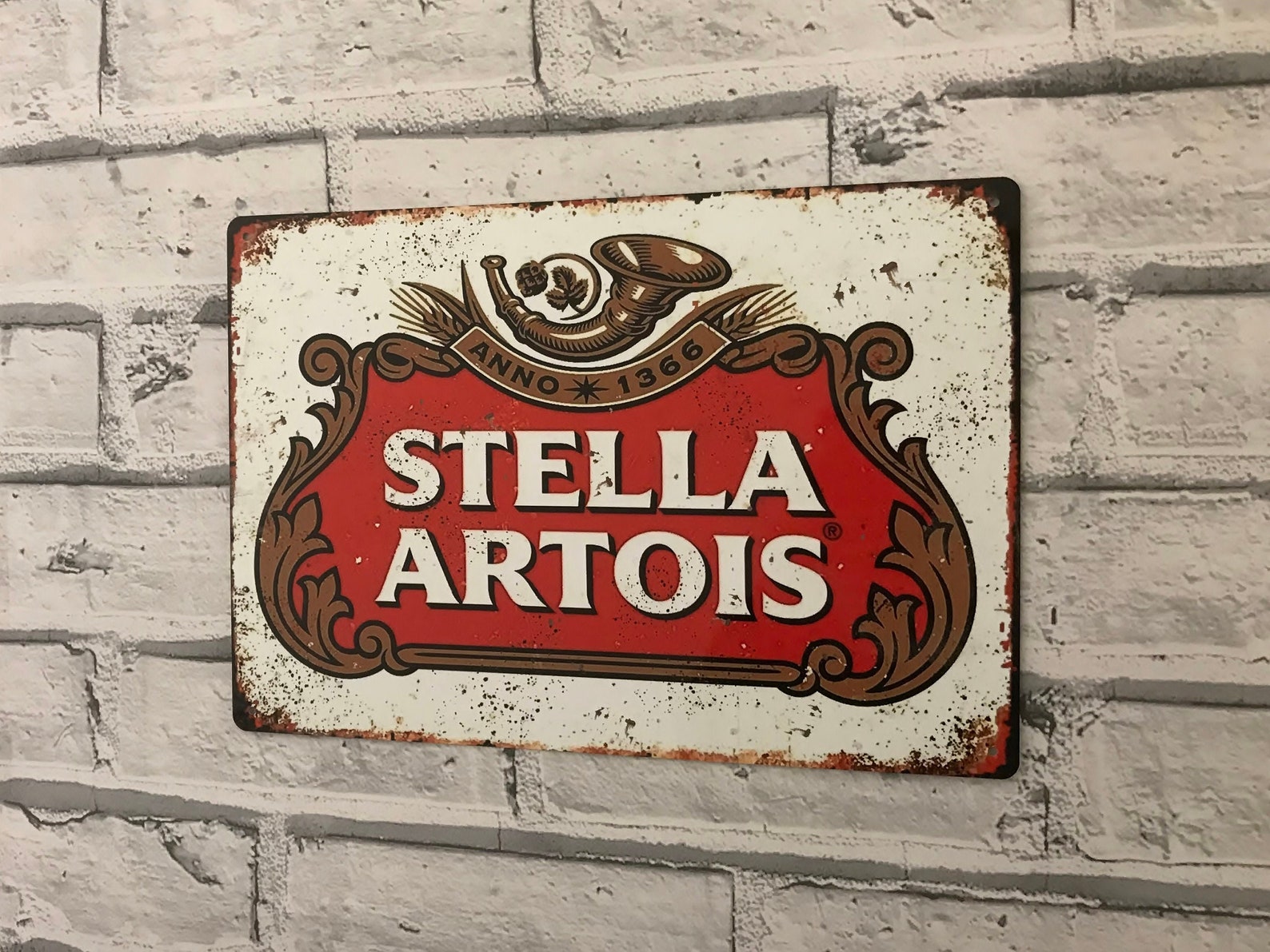 Stella Artois Bier Metall Werbung Zeichen Bar Pub Mann Höhle | Etsy