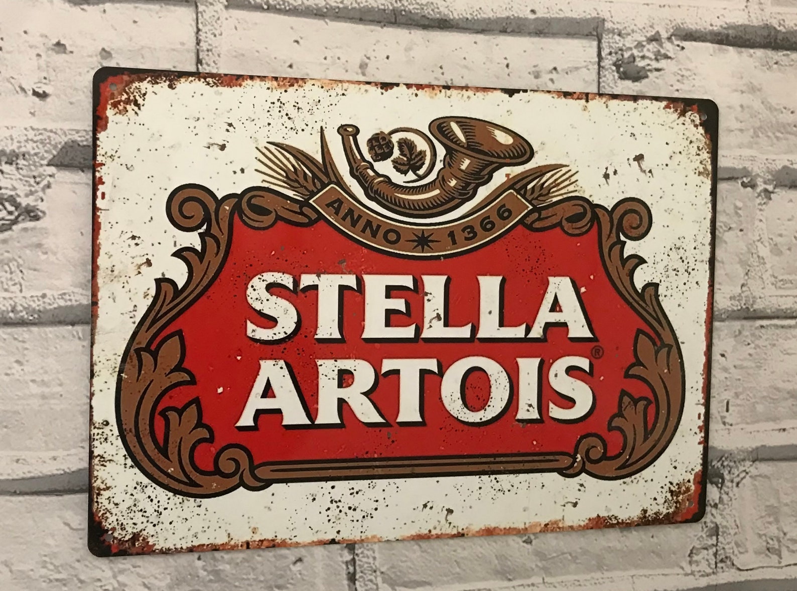 Stella Artois Bier Metall Werbung Zeichen Bar Pub Mann Höhle | Etsy