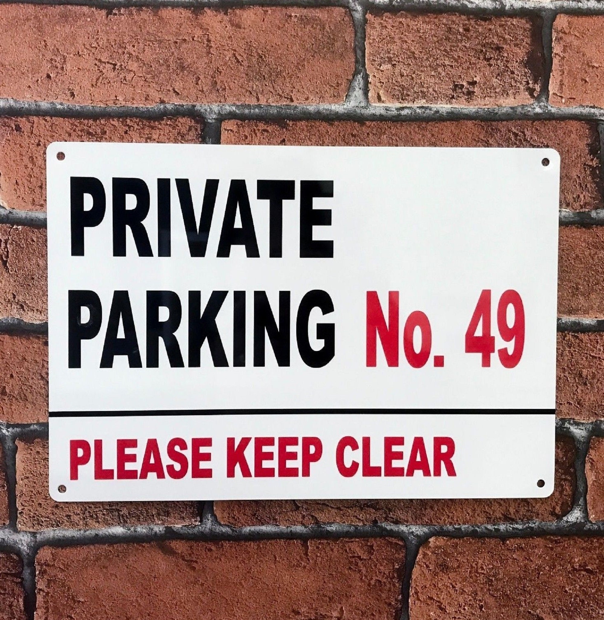 Private Parking Metal Sign Personalised No Parking Keep Clear Etsy UK
