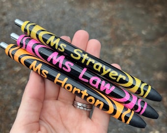 CRAYON Pen | Refillable Gel Pen | Glitter Pen | Teacher Appreciation