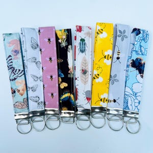 INSECT Wristlet Keychain | Ladybugs, Bumble Bees, Butterflies | Handmade Scrunchie | Handmade Keychain | Matching Set | Insects