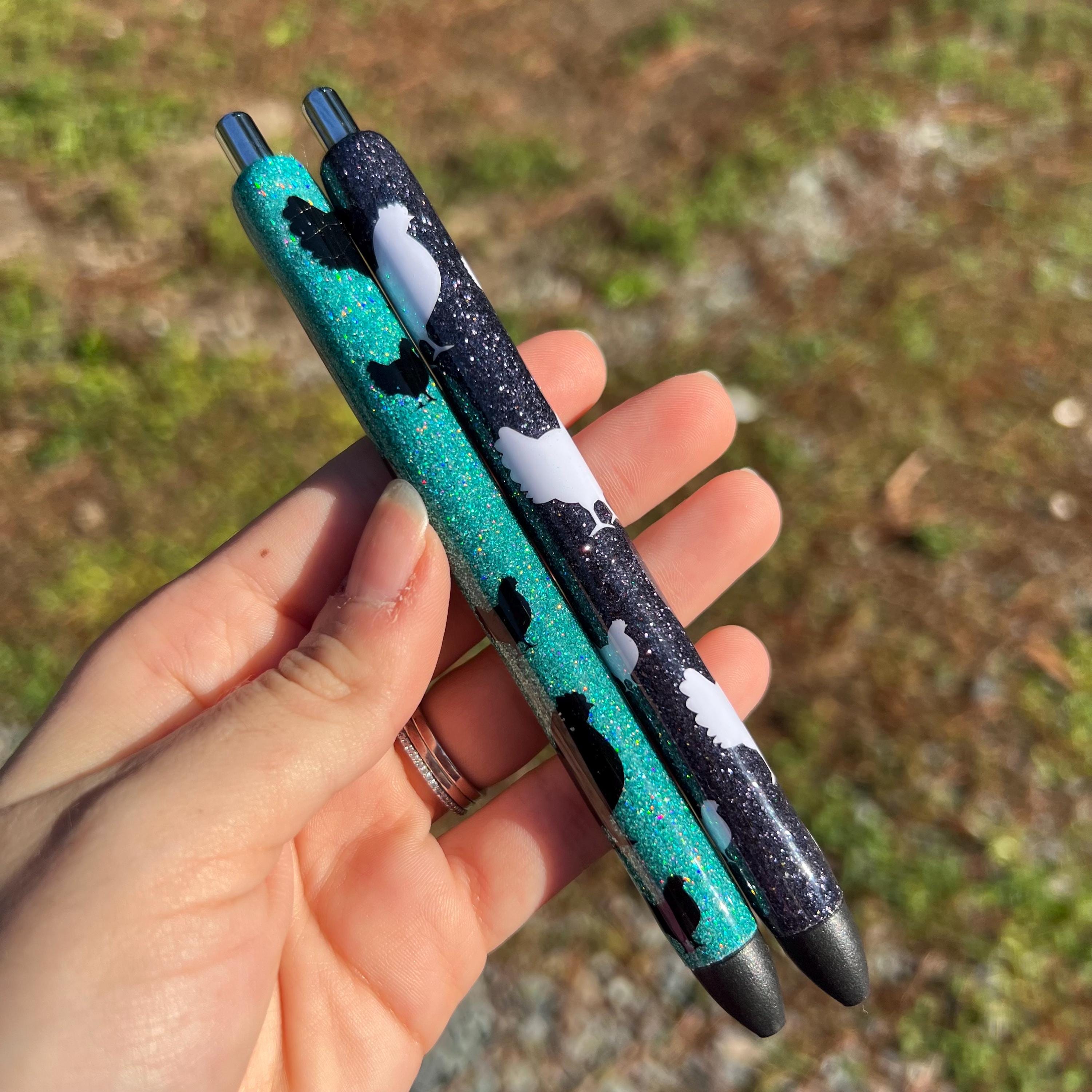CHICKEN Pen | Refillable Gel Pen | Glitter Pen - Etsy
