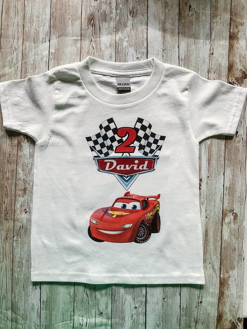 Racecar Birthday Party Cars Birthday Party Lighting Mcqueen Cars Birthday Shirt