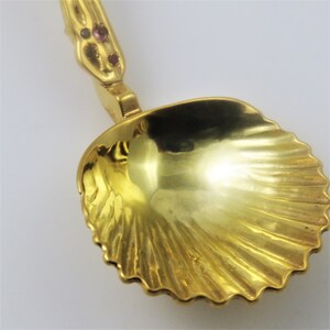 Gilded silver DESSERT SPOON handmade