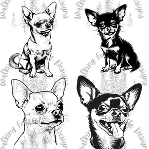 Chihuahua SVG/PNG Collection: Dog Clipart for Creative Projects - Digital Download