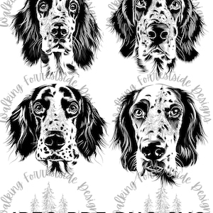 English Setter SVG/PNG Collection: Dog Clipart for Creative Projects - Digital Download