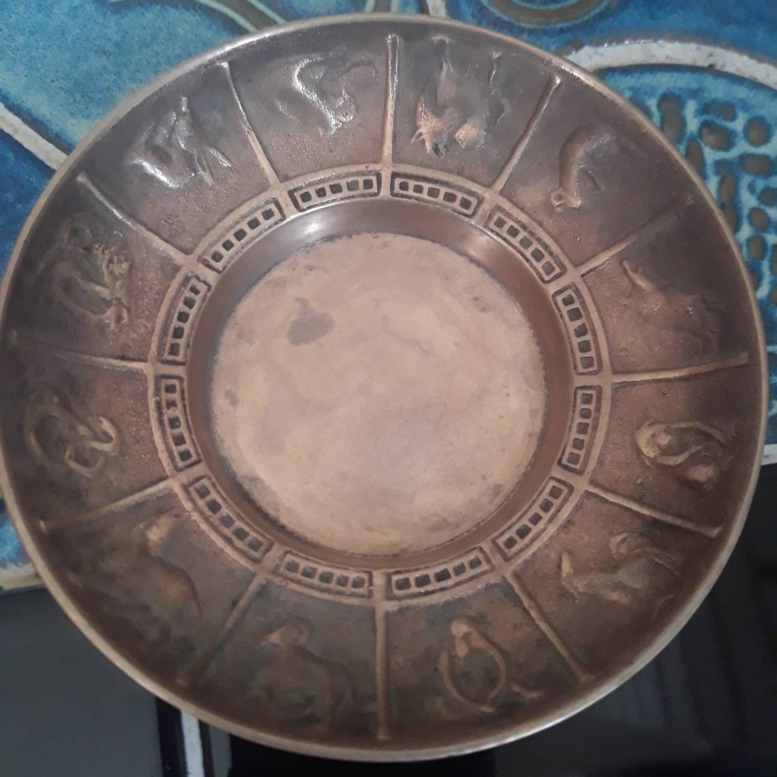 Brass Chinese Zodiac Ashtray Vintage 1960s Etsy