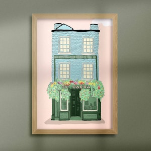DeBarras Pub of Clonakilty, Co. Cork, Ireland, Art Print. Cork Pub Wall Art, West Cork Illustration, Irish Pub, A4 Art Print