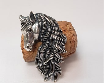 Horse pendant /brooch sterling silver,handcrafted