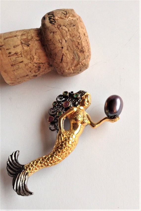 Vintage mermaid brooch/pendant