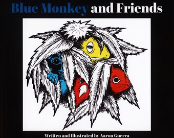 Blue Monkey and Friends - Children's Book **Digital PDF download version** New Low Price!!!