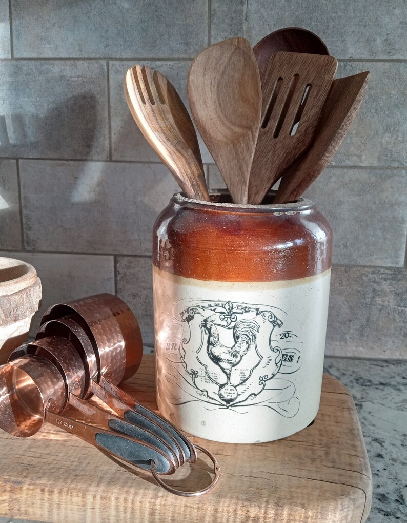 Acacia Wood Spoon Set 5, Modern Farmhouse Wooden Spoons, Kitchen Tools