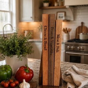 Custom Book Cutting Boards with Caddy: Wood Kitchen Decor, Cheese Board Set