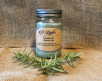 Handmade Scented Soy Candle in 16 oz Glass Jar