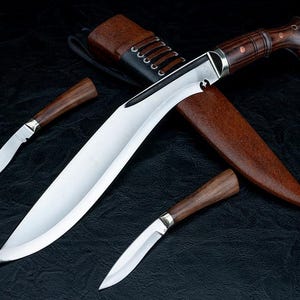 GGK 12&quot; Siru Sirupate Khukuri / Kukri Sati Sal Wood Handles w/ Sheath
