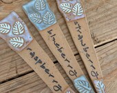 Berry Marker, Plant Stakes, Plant Markers, Garden Markers, Strawberry, Blueberry, Raspberry Garden Markers, Blueberry Markers, Garden Art